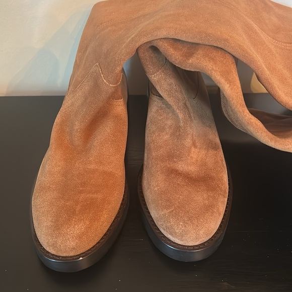 J. Crew Over the Knee Riding Boots Rich Walnut Suede BA770 Size 6.5 Brown - Picture 2 of 5